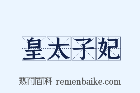 皇太子妃是什么意思的图片